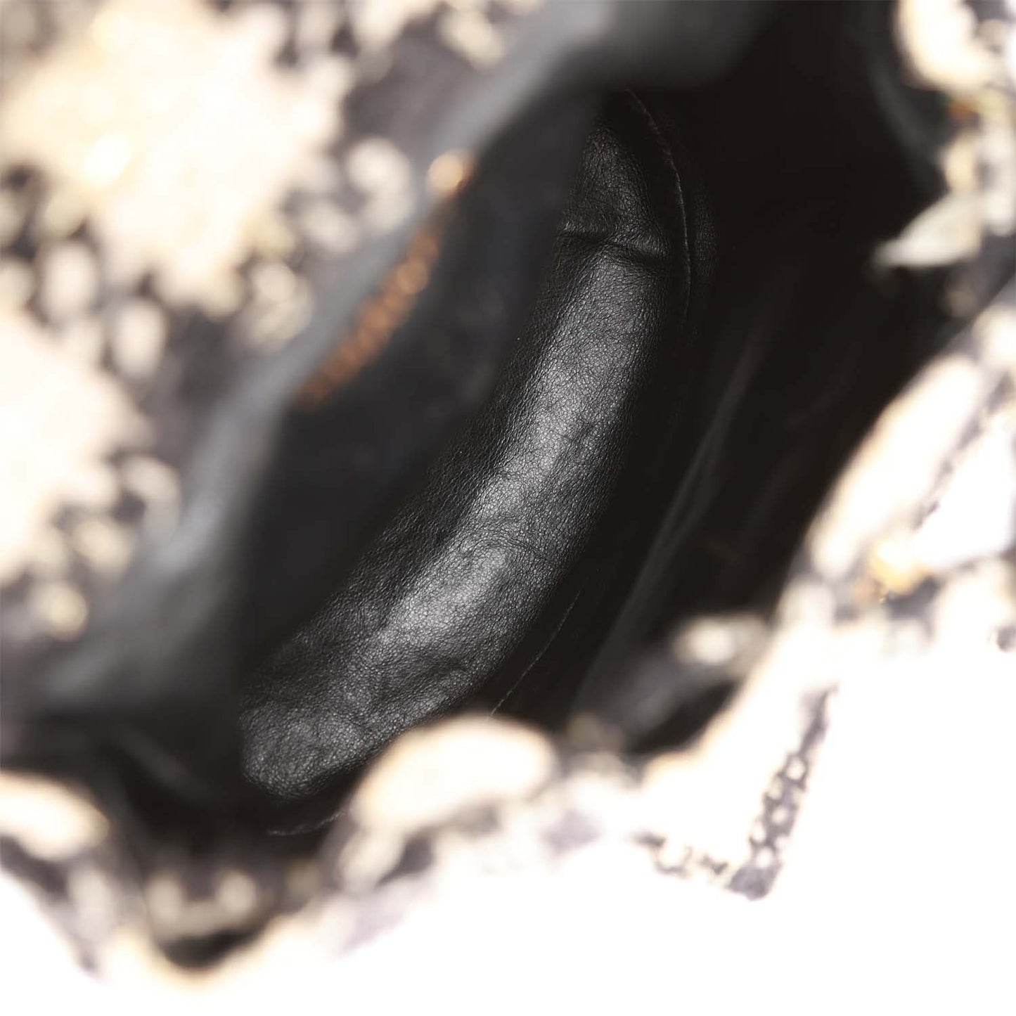 Vintage Chanel Duma  pack Beige and Black Tweed Gold Hardware