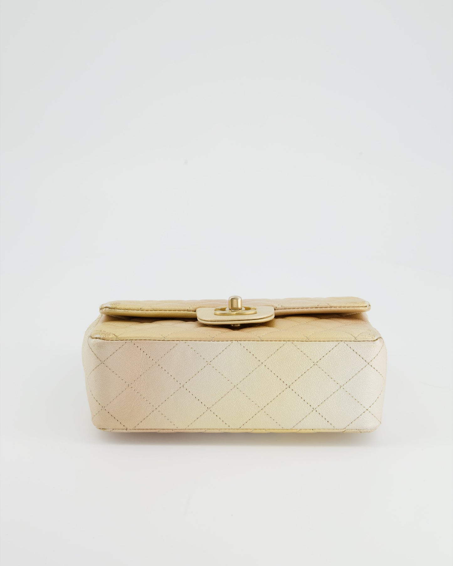 *UNICORN* Chanel Metallic Gold Ombre Mini Rectangular in Aged Calfskin with Brushed Gold Hardware