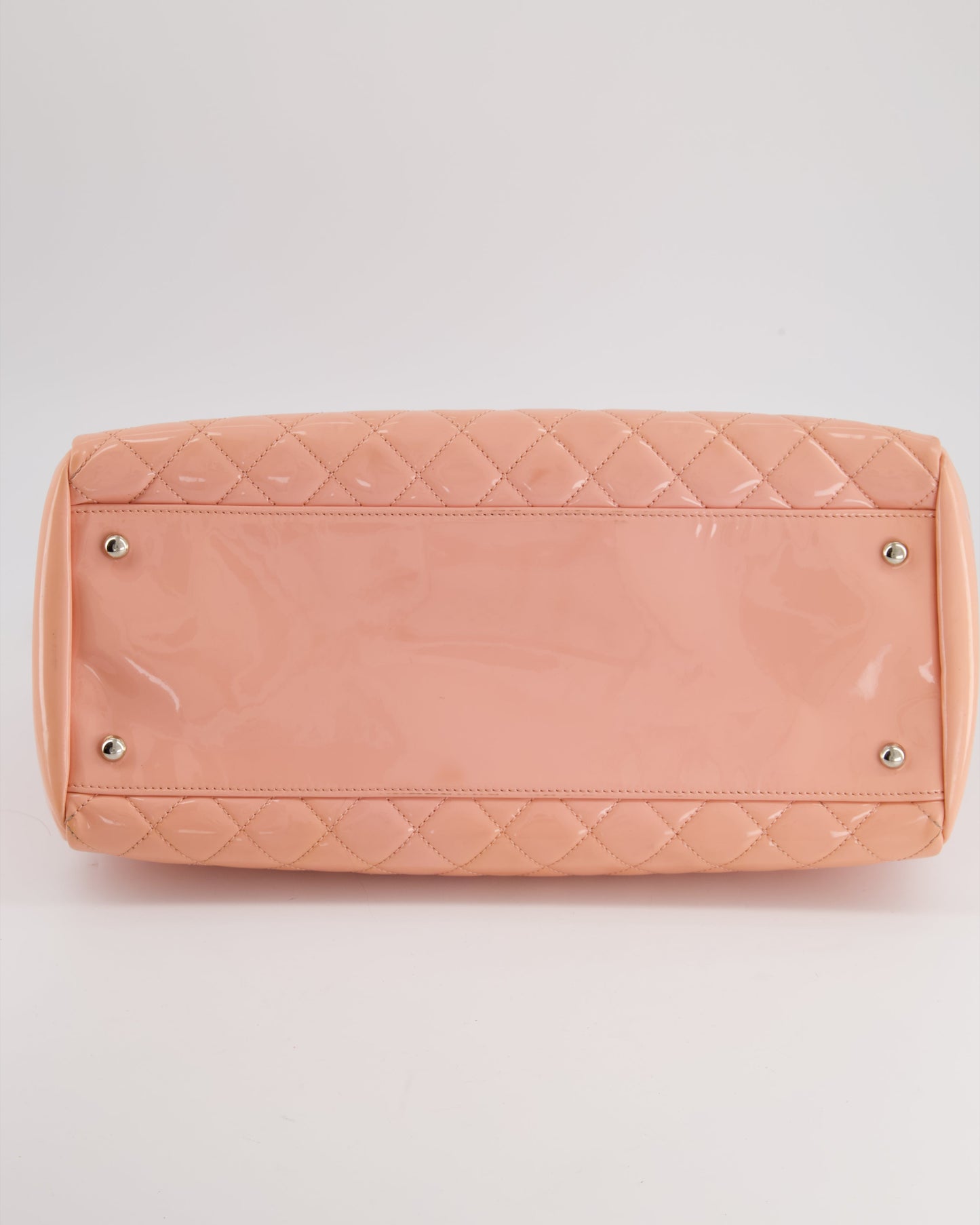 Chanel Pink Patent Mademoiselle Shoulder Bag with Silver Hardware