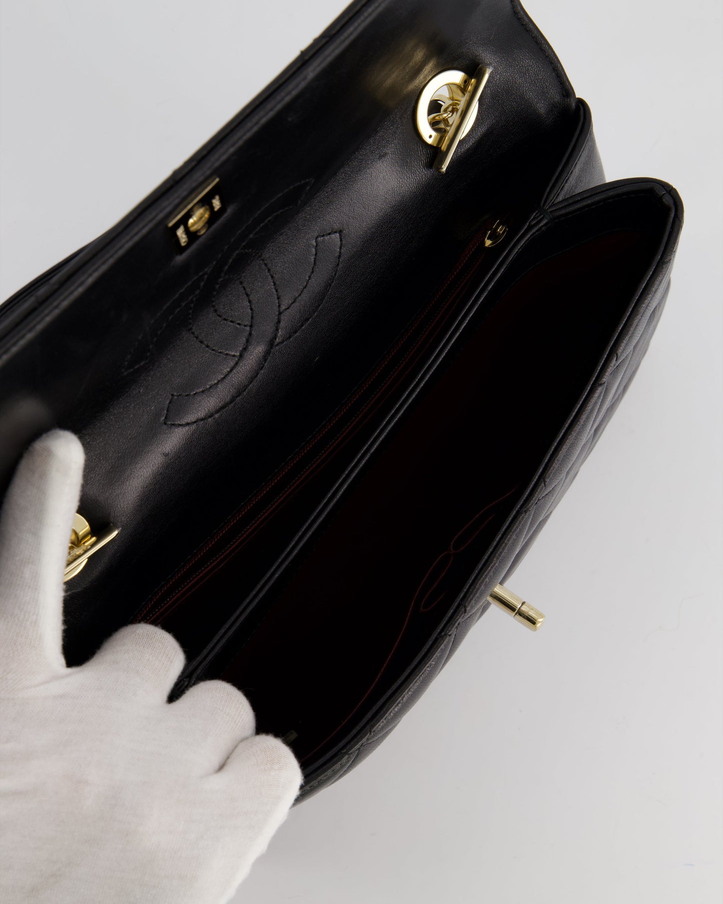 Chanel Black Trendy CC Shoulder Bag in Lambskin Leather with Champagne Gold Hardware