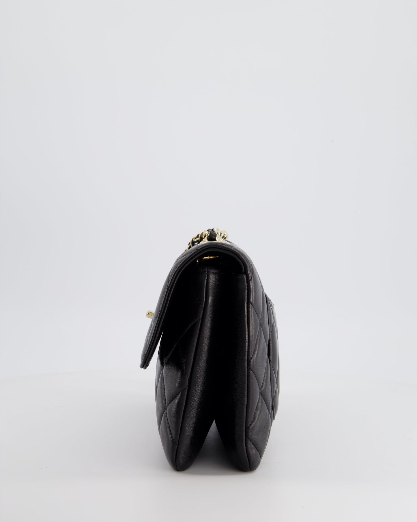 Chanel Black Trendy CC Shoulder Bag in Lambskin Leather with Champagne Gold Hardware