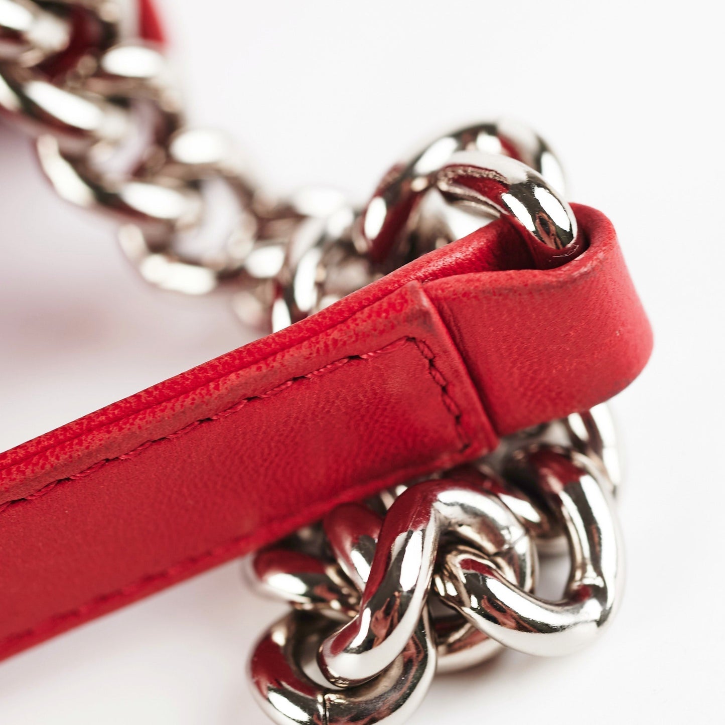 Chanel Old Boy Medium Red Peforated Shoulder Bag