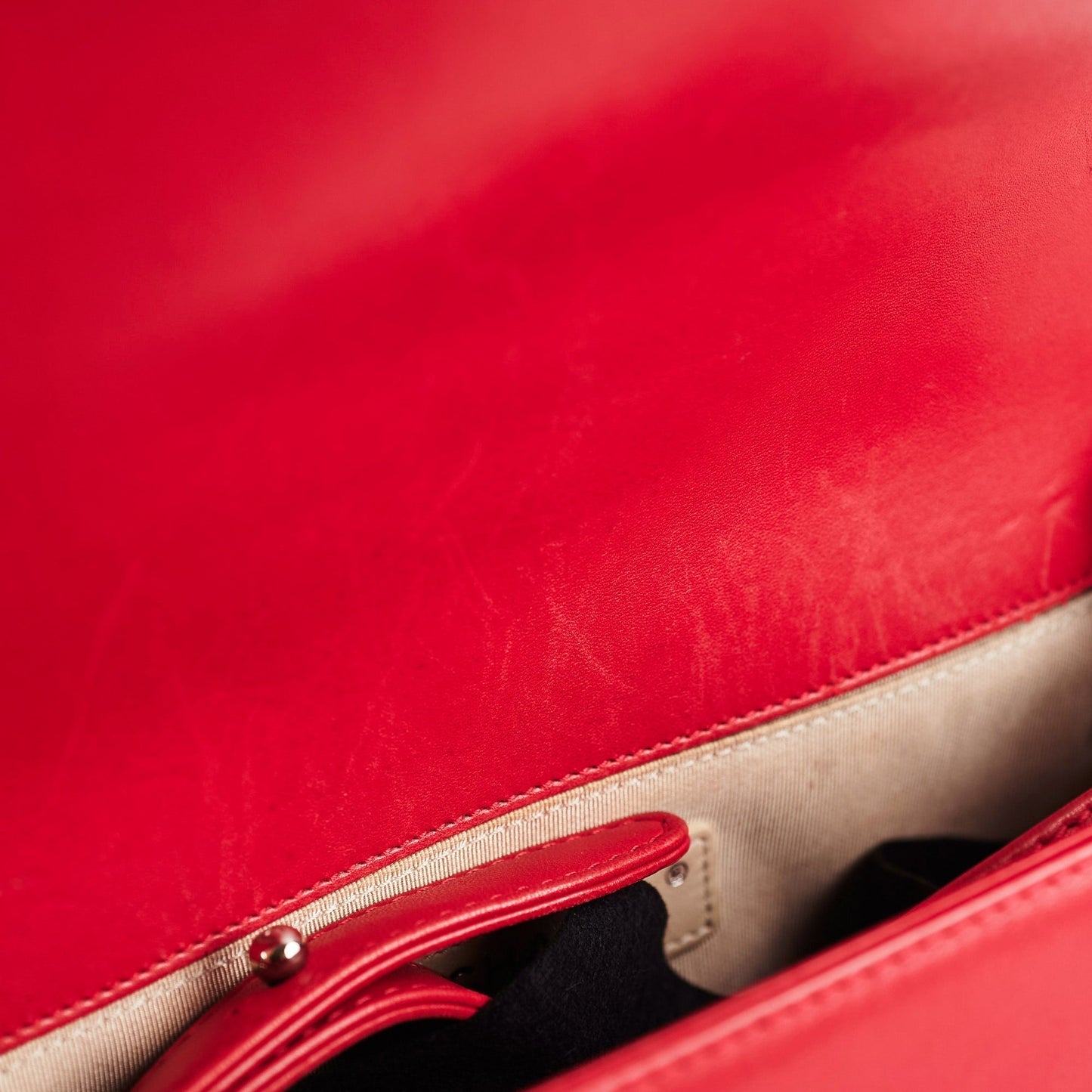 Chanel Old Boy Medium Red Peforated Shoulder Bag