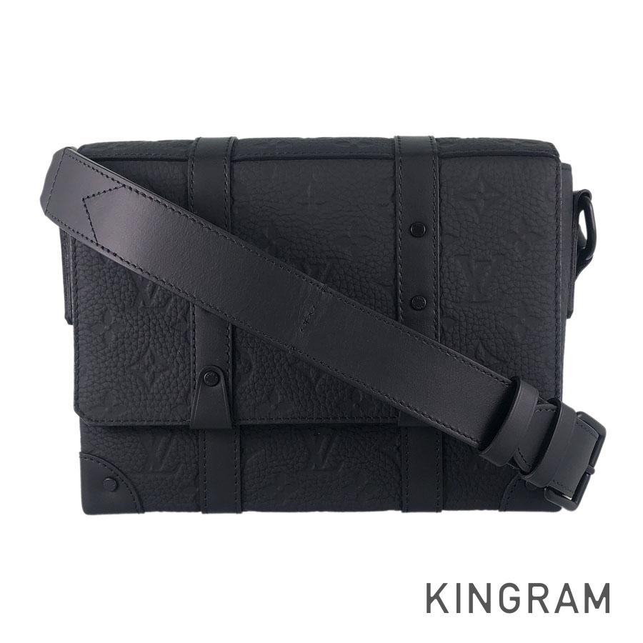 LOUIS VUITTON Monogram Taurillon Clemence Trunk Messenger PM Shoulder Bag