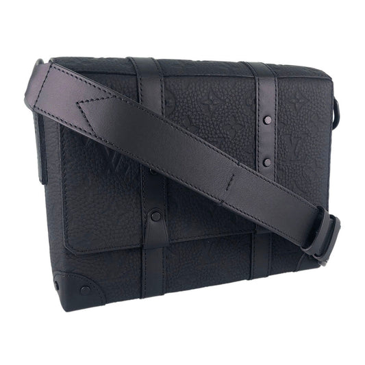 LOUIS VUITTON Monogram Taurillon Clemence Trunk Messenger PM Shoulder Bag