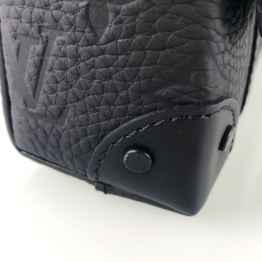 LOUIS VUITTON Monogram Taurillon Clemence Trunk Messenger PM Shoulder Bag