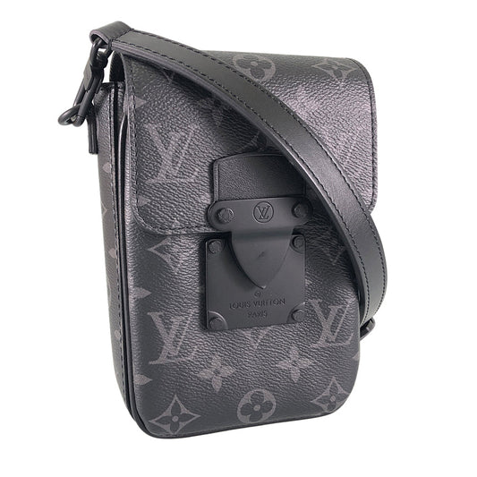 LOUIS VUITTON Monogram Eclipse S Lock Vertical Wearable Wallet M82252 Shoulder bag