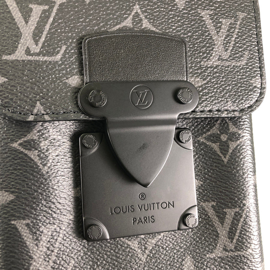 LOUIS VUITTON Monogram Eclipse S Lock Vertical Wearable Wallet M82252 Shoulder bag