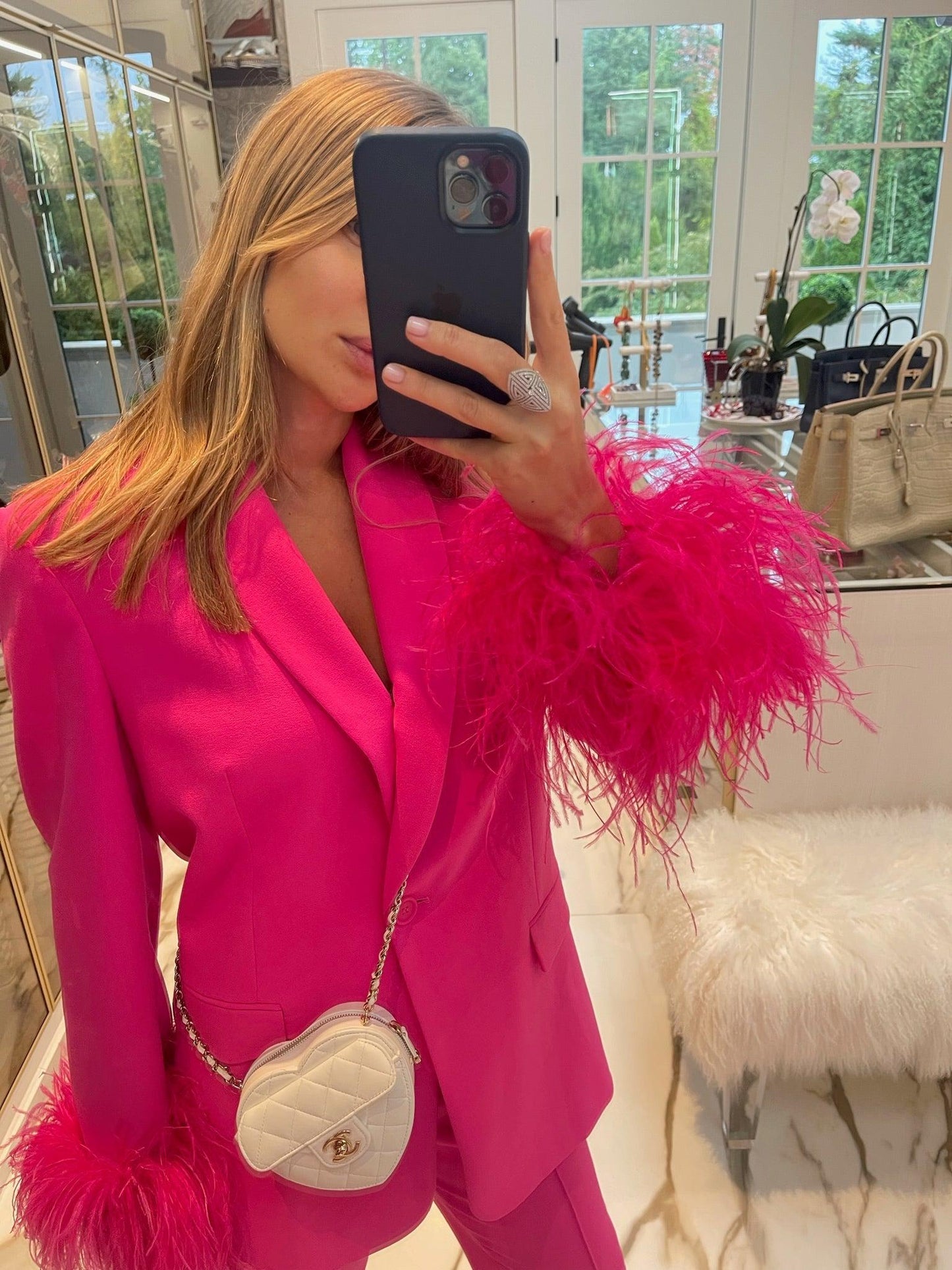 Chanel CC In Love Clutch with Chain White Quilted Lambskin Gold Hardware, 2022