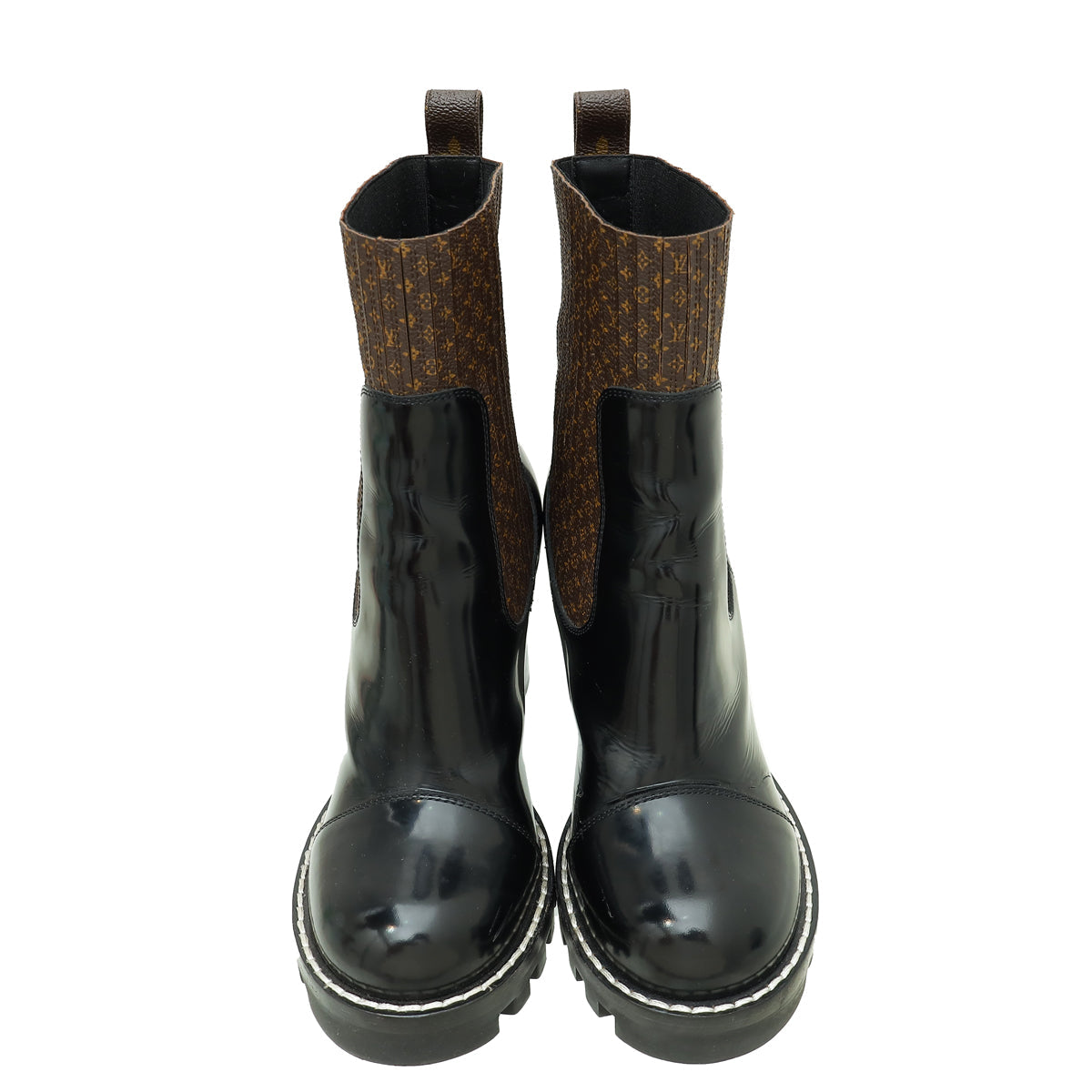 Louis Vuitton Monogram Black Nano Ankle Star Trail Boots 39