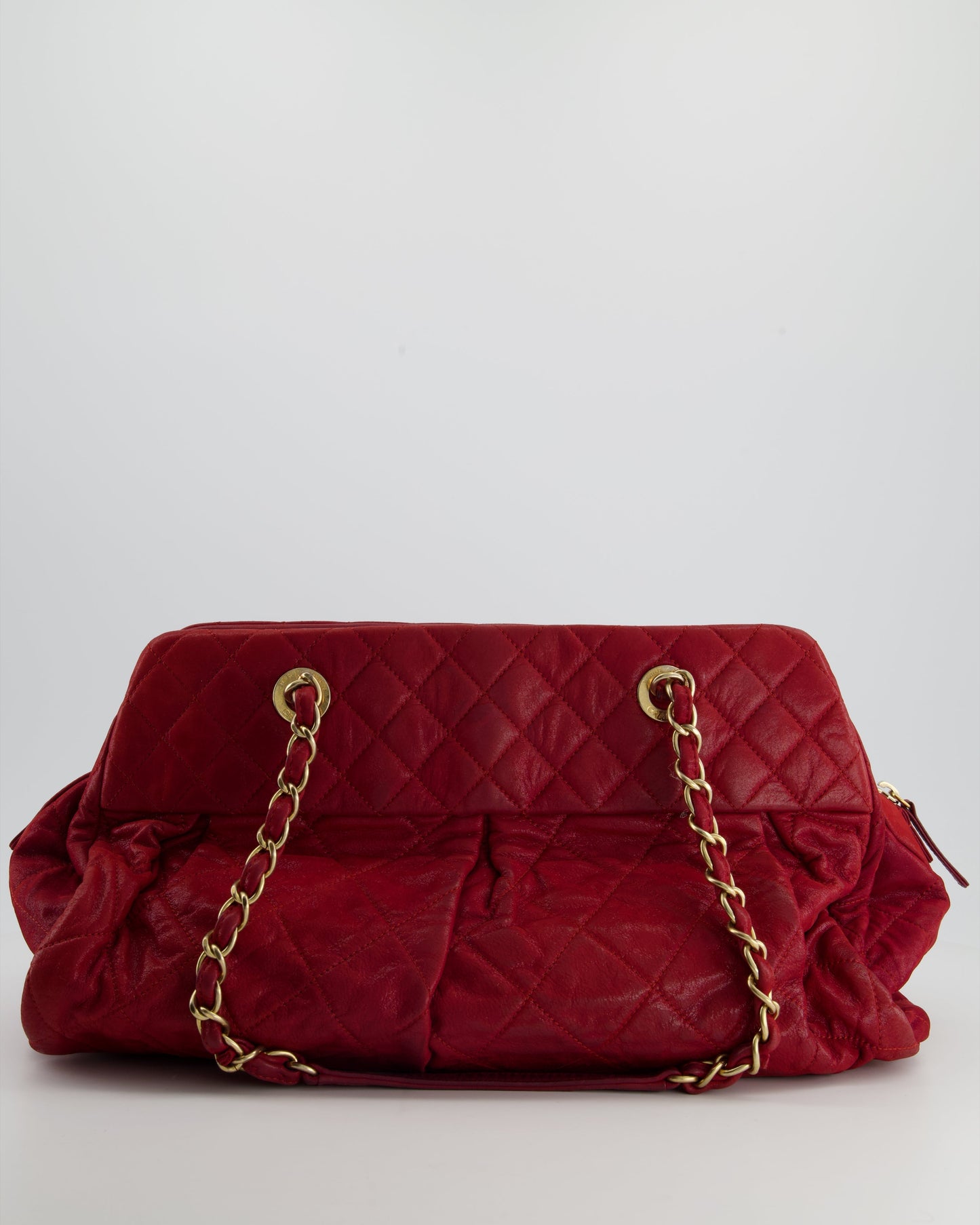Chanel Burgundy Mademoiselle Shoulder Bag in Nubuck Leather and Gold Hardware