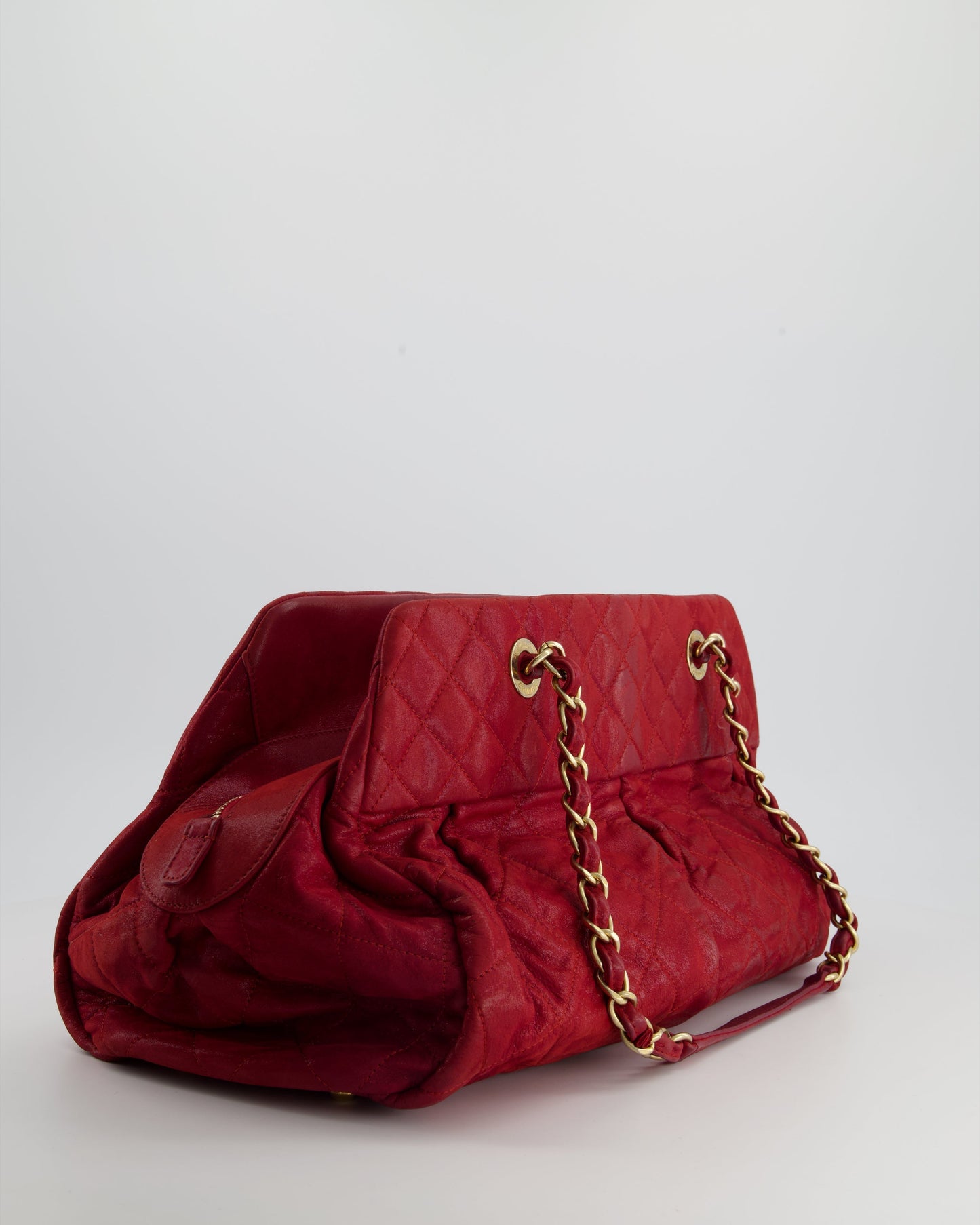 Chanel Burgundy Mademoiselle Shoulder Bag in Nubuck Leather and Gold Hardware
