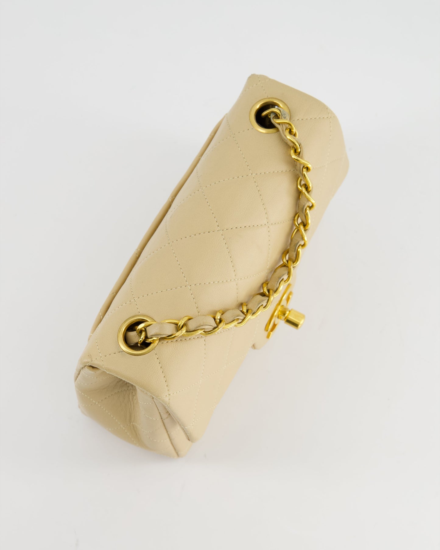 VINTAGE* Chanel Chai Vintage Mini Square Bag in Lambskin Leather with 24K Gold Hardware