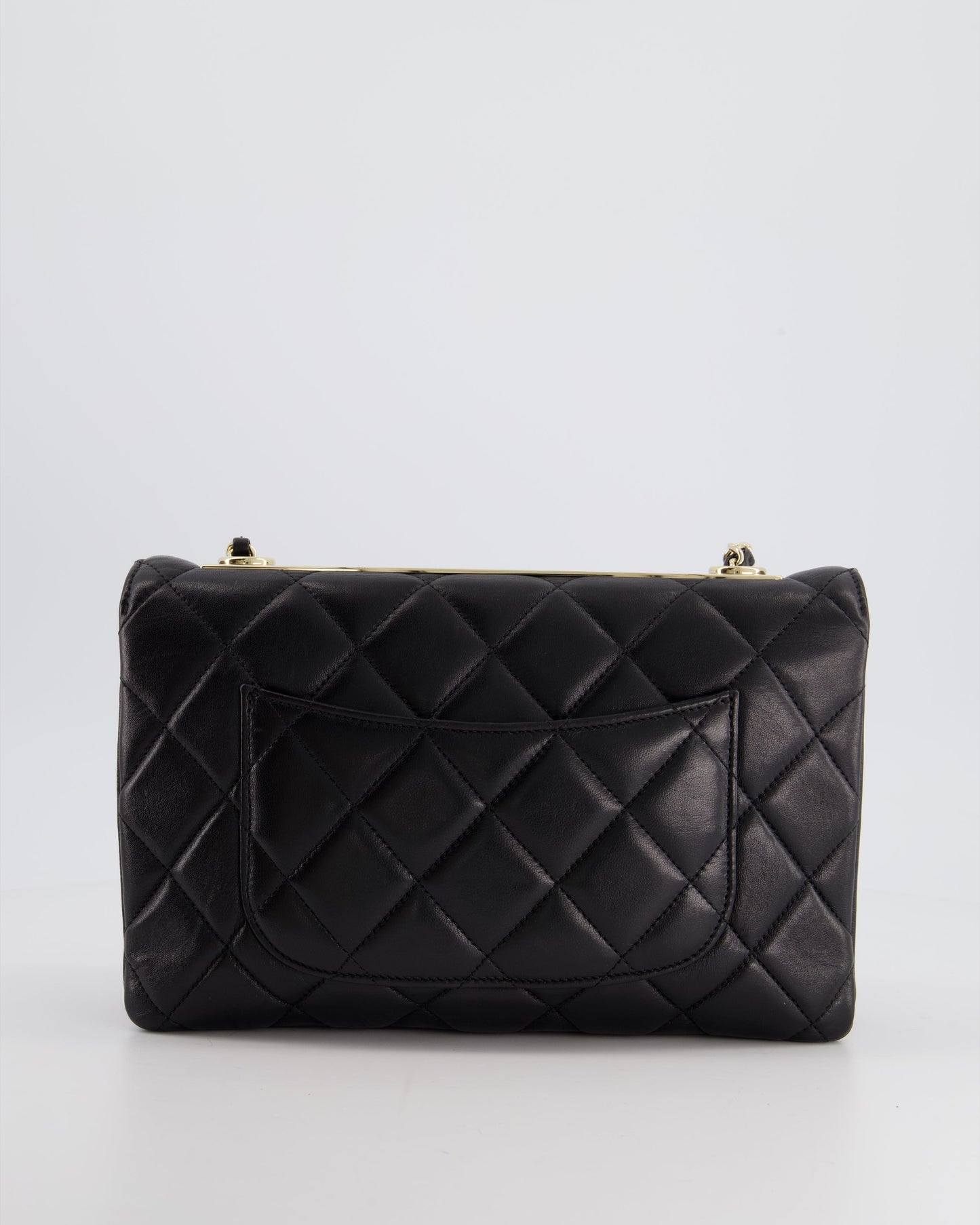 Chanel Black Trendy CC Shoulder Bag in Lambskin Leather with Champagne Gold Hardware