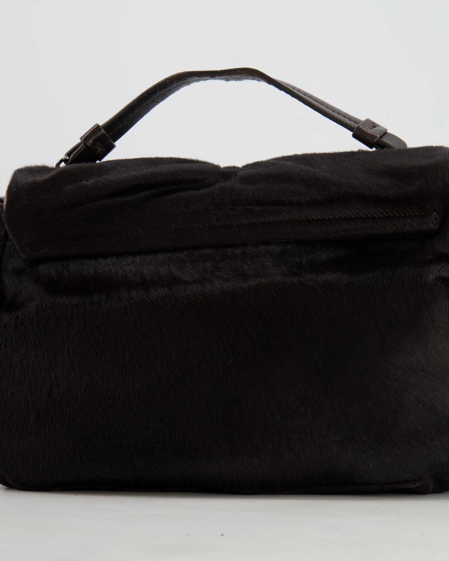 Chanel Chocolate Brown Ponyhair Single Flap Shoulder Bag with Silver Hardware