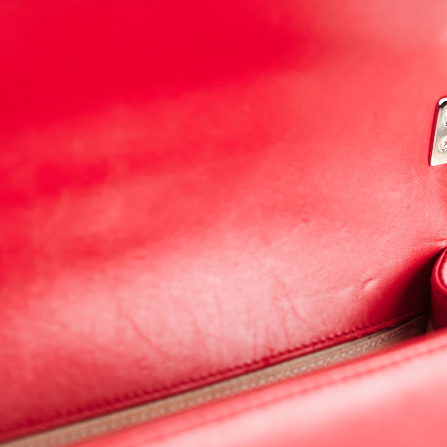 Chanel Old Boy Medium Red Peforated Shoulder Bag