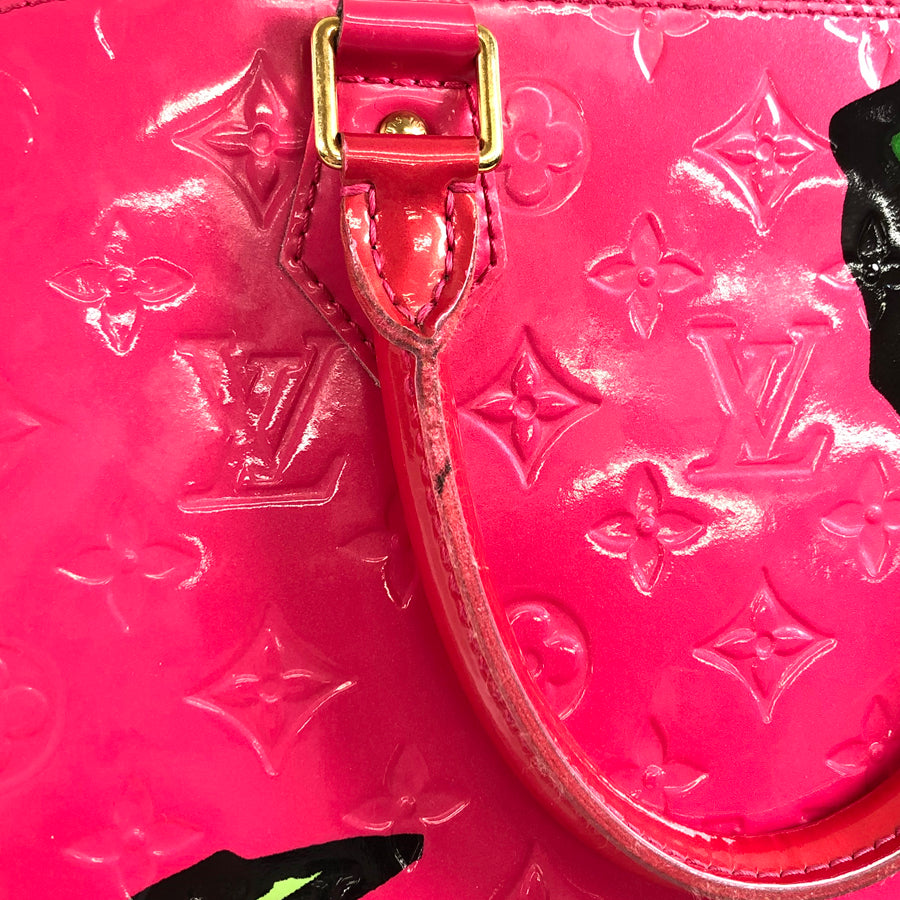 LOUIS VUITTON Vernis Rose Alma MM M93686 Hand bag
