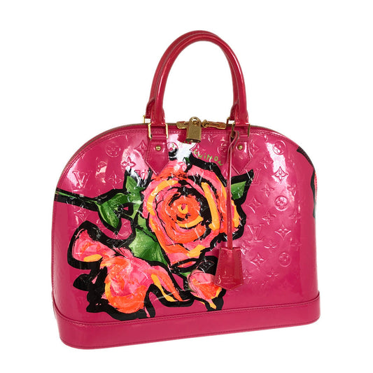 LOUIS VUITTON Vernis Rose Alma MM M93686 Hand bag