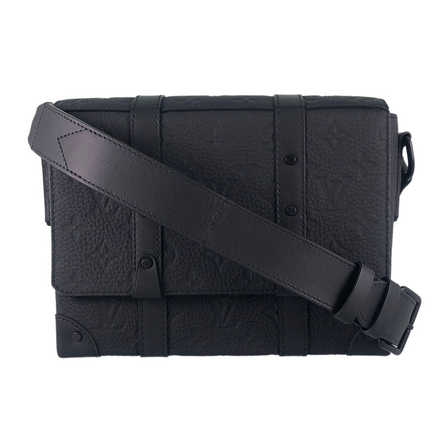 LOUIS VUITTON Monogram Taurillon Clemence Trunk Messenger PM Shoulder Bag