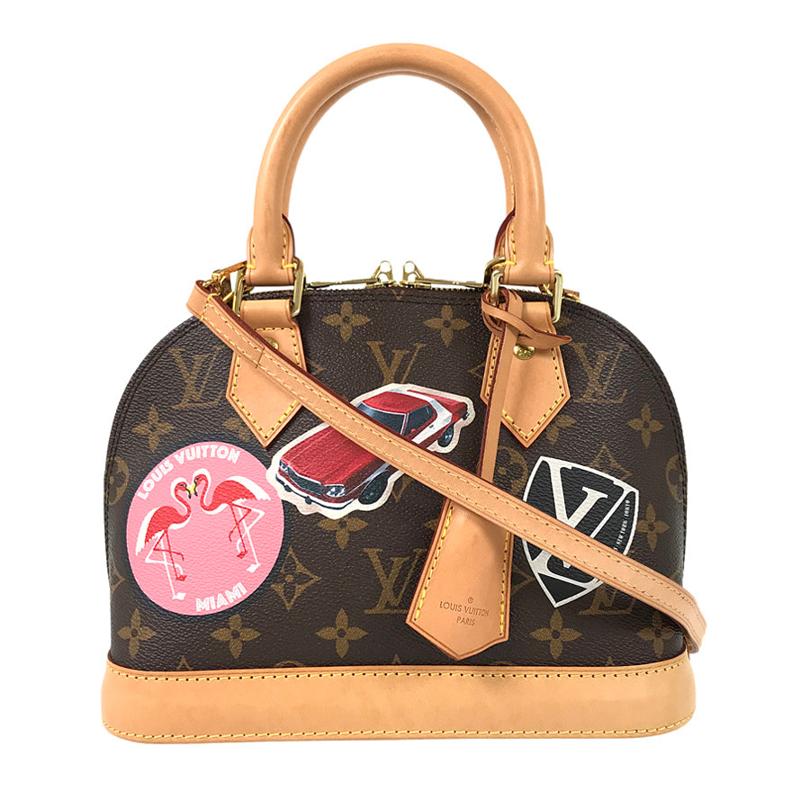 LOUIS VUITTON Monogram World Tour Sticker Alma BB M43230 Hand bag